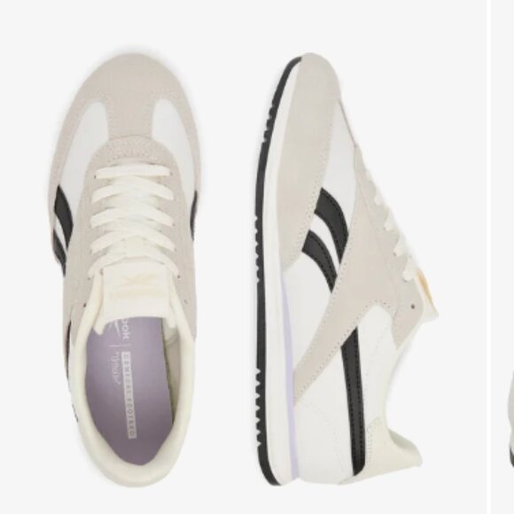 NEW REEBOK Suede Fiori Retro Sneakers for women in Chalk/black 7254mj2 - Picture 6 of 15